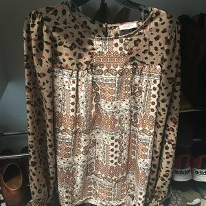 Andree long sleeve fun print western shirt